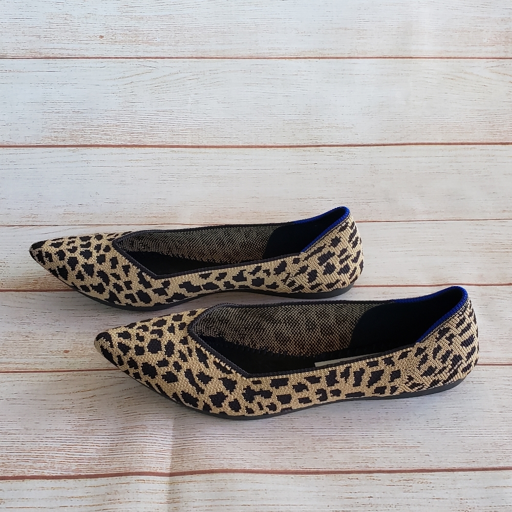 Rare! Rothy's The Point Ballet Flats Leopard Shoes - Picture 5 of 15